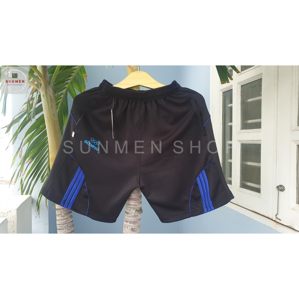 [HCM]Quần Đùi Nam Thể Thao 3 Kẻ Sọc From Rộng Vải Cực Mát Có Khóa Túi SUNMEN Size Từ 45 - 85kg