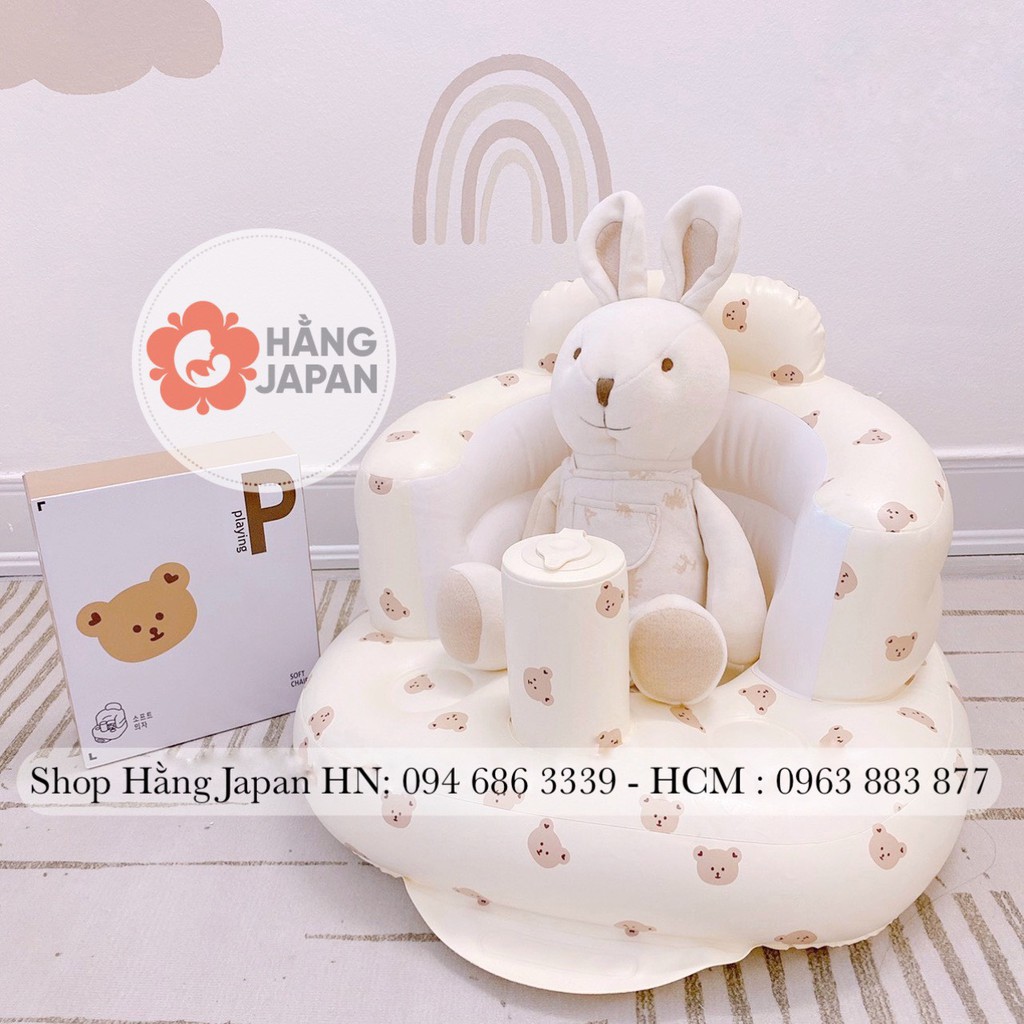 Ghế hơi tập ngồi cao cấp Playing họa tiết Gấu / Tulip / Oliu nội địa Trung