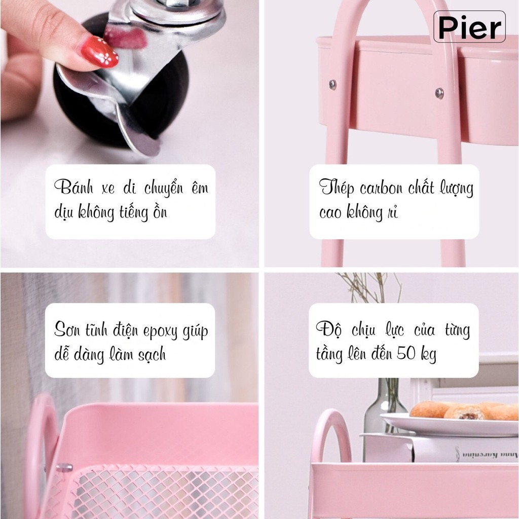 Kệ đa năng Pier Ikea cao cấp, kệ 3 tầng dành cho bé