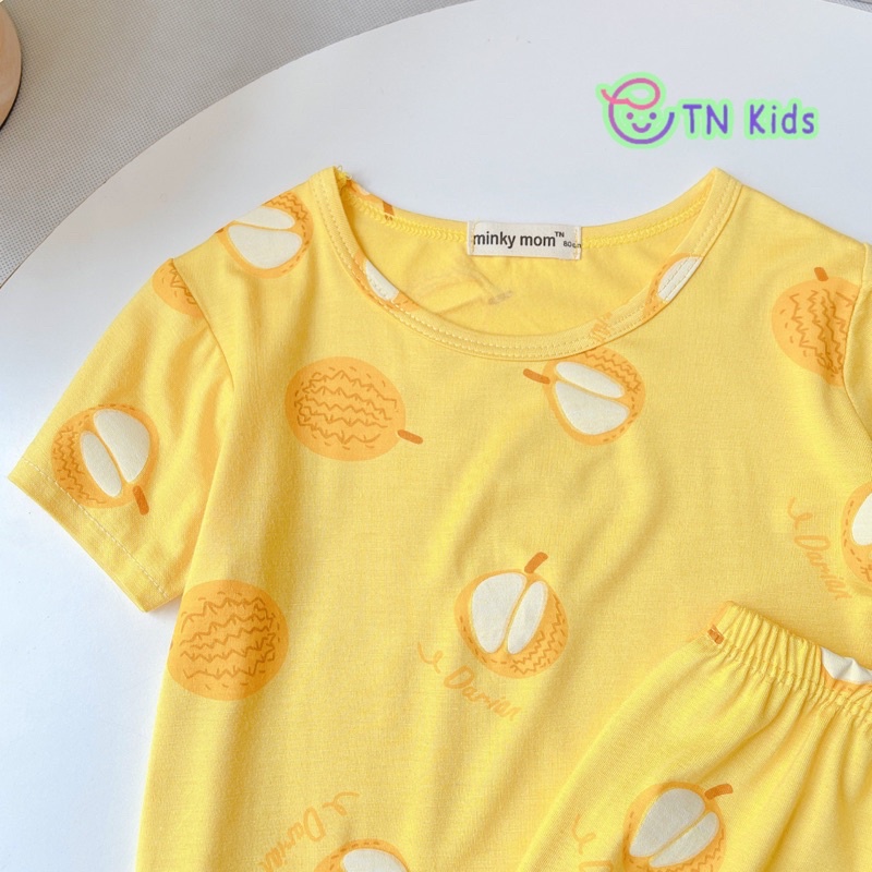NT032 Bộ cộc tay, ngắn tay, bộ đùi thun lạnh hoạ tiết trái cây cho bé trai, bé gái