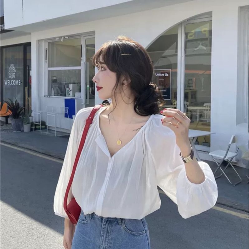 áo sơ mi đũi lụa mở cúc vintage ảnh thật