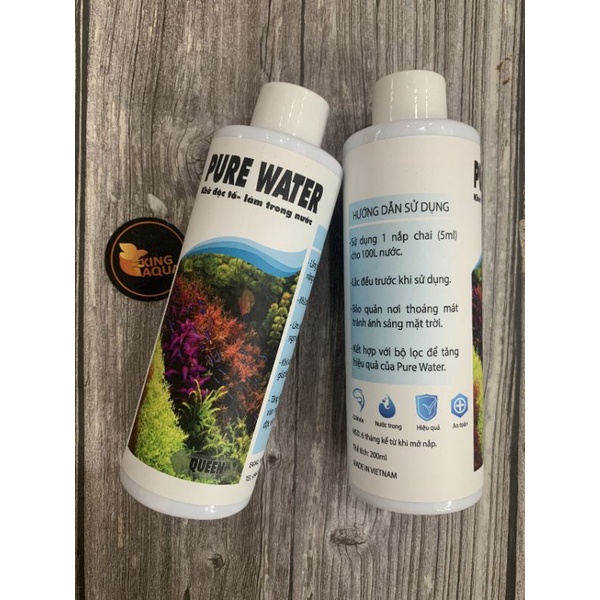 Dung dịch lắng cặn, trong nước, khử độc tố Pure Water