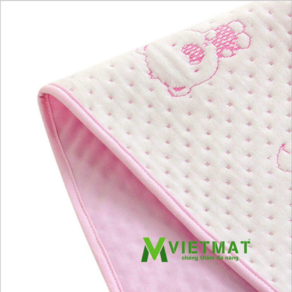 2 chiếc size 50x70cm tấm lót chống thấm cho bé Vietmat mềm êm, thoáng mát, không nóng bí lưng, không chảy tràn, giặt máy