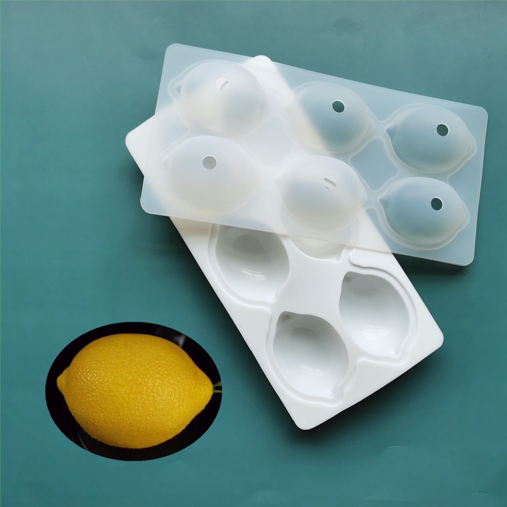 Khuôn silicone 6 Ngăn Làm Bánh Tạo Hình Quả Chanh Độc Đáo
