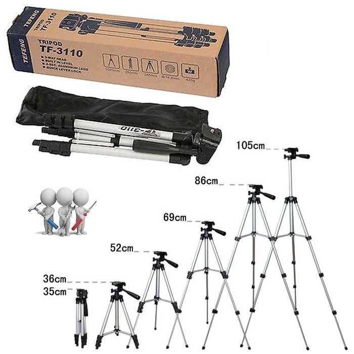 Gậy Tripod 3110 3 chân full hộp, túi đựng, đầu kẹp tiện lợi dễ dang sử dụng - Chân giá đỡ điện thoại, máy ảnh