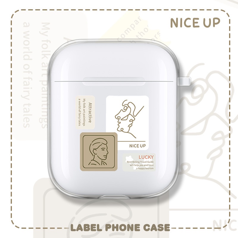 Vỏ Bảo Vệ Hộp Sạc Tai Nghe Bluetooth Không Dây Airpods 2 / 3 Pro Trong Suốt Họa Tiết Hoạt Hình Nhật Hàn Dễ Thương