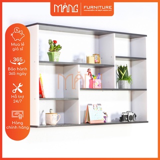 Kệ sách treo tường gỗ đa năng nhiều ngăn (80x120x20cm) KS08