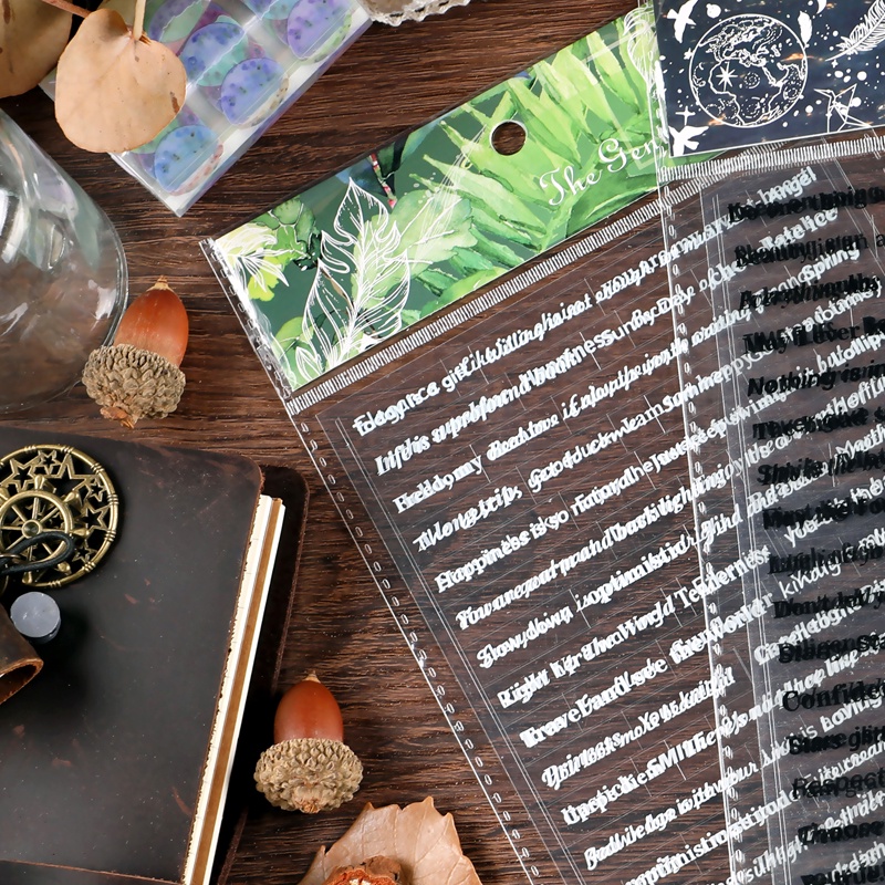 Set 2 Tấm Hình Dán Họa Tiết Chữ Cái Màu Đồng Phong Cách Vintage Dùng Trang Trí Sổ Tay DIY