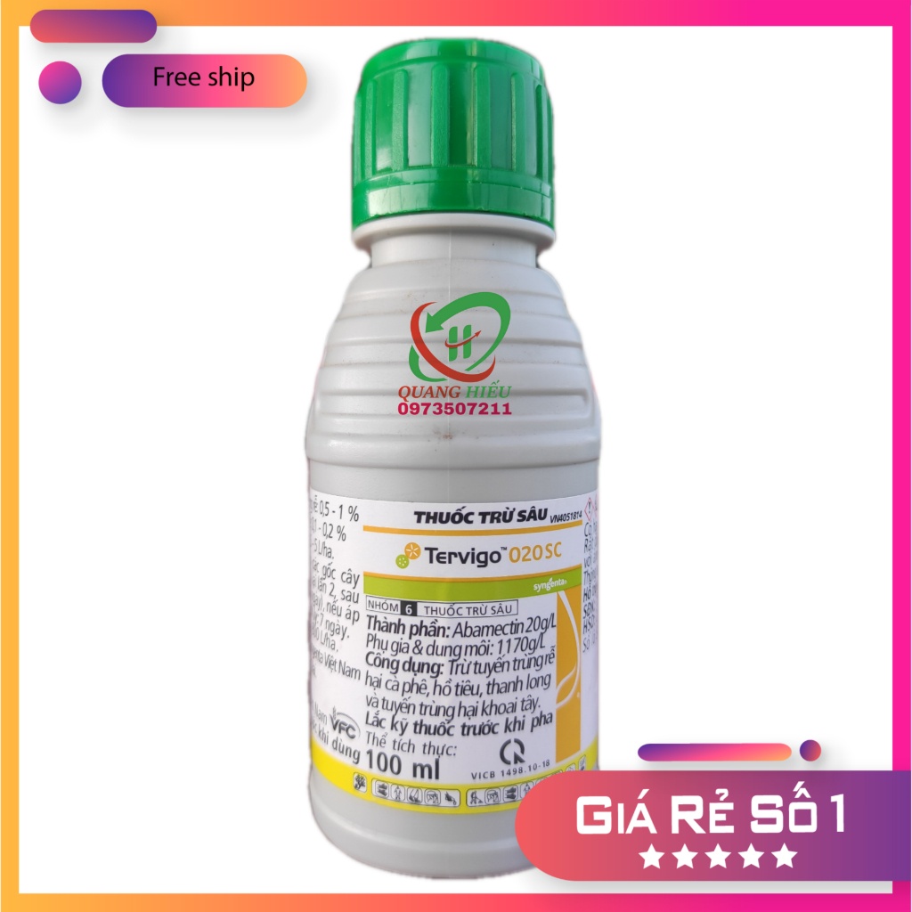 TERVIGO Chai 100ml  DIỆT SẠCH TUYẾN TRÙNG CAO CẤP 20SC