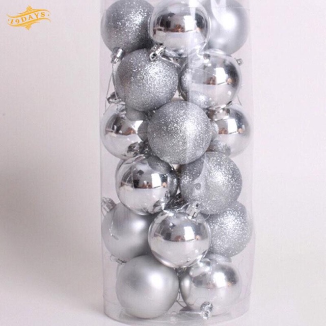 Noel -  12 Trái châu 2cm, 10 trái 3cm, 6 trái 4 cm trang trí Giáng sinh