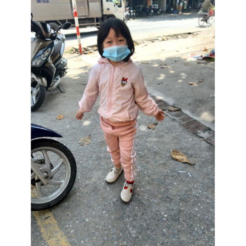 ] áo khoác gió 2 lớp lót vải cotton cho bé 10 - 24kg