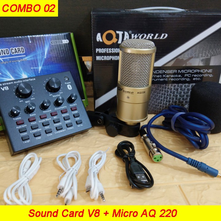 Sound card V8 hát karaoke Likestream có kết nối bluetooth