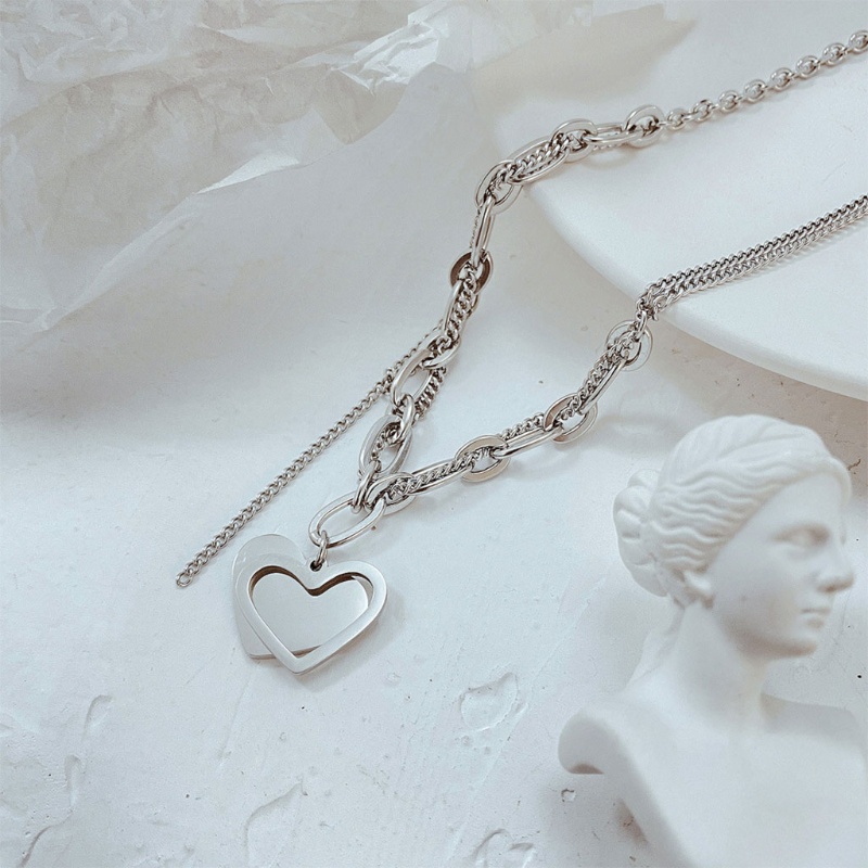 Vòng cổ Mặt Trái Tim Đính Đá Thời Trang Cho Nữ