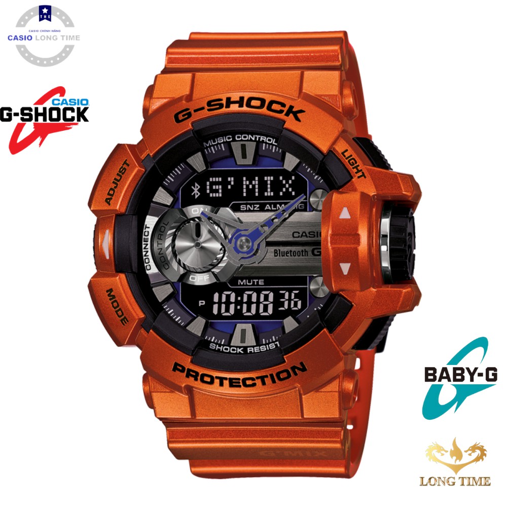 Đồng hồ nam Casio G-SHOCK GBA-400-4BDR Chính hãng - Bluetooth - Chống nước tuyệt đối