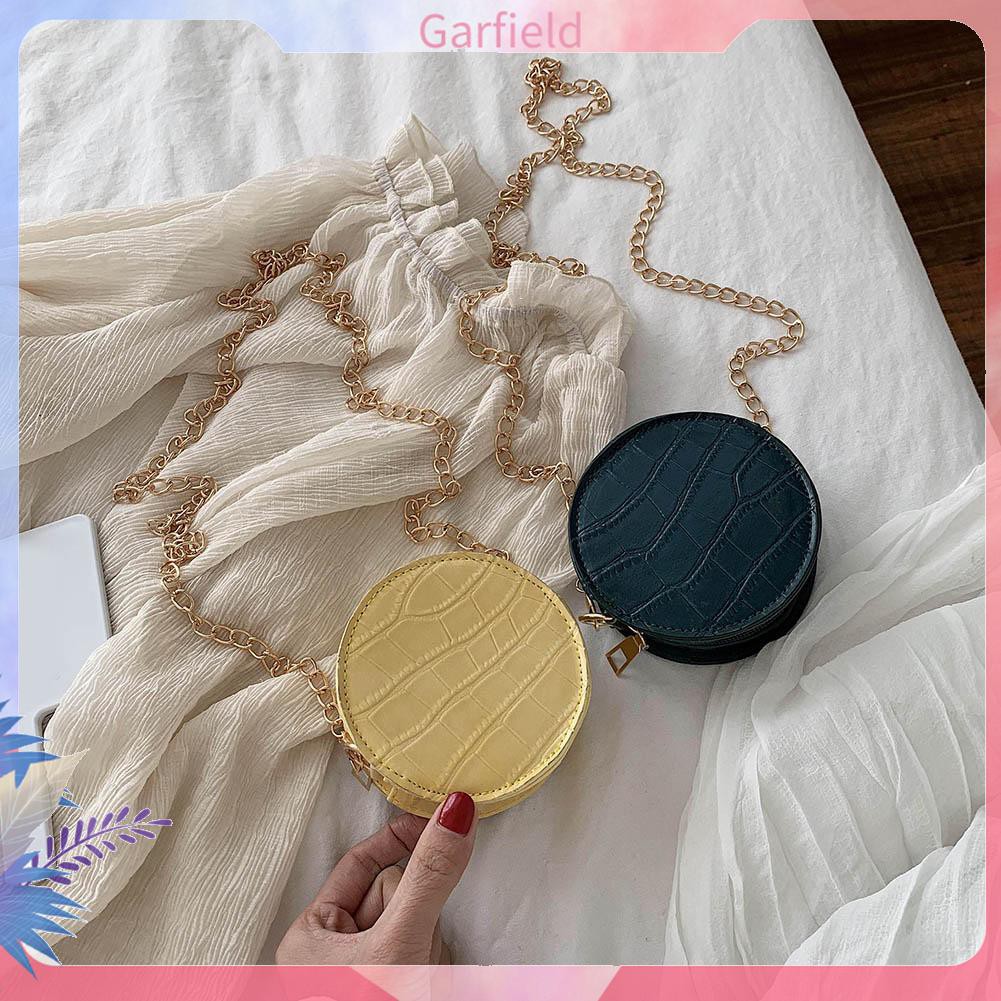 Túi da PU hình tròn mini màu trơn thời trang sành điệu cho nữ | BigBuy360 - bigbuy360.vn