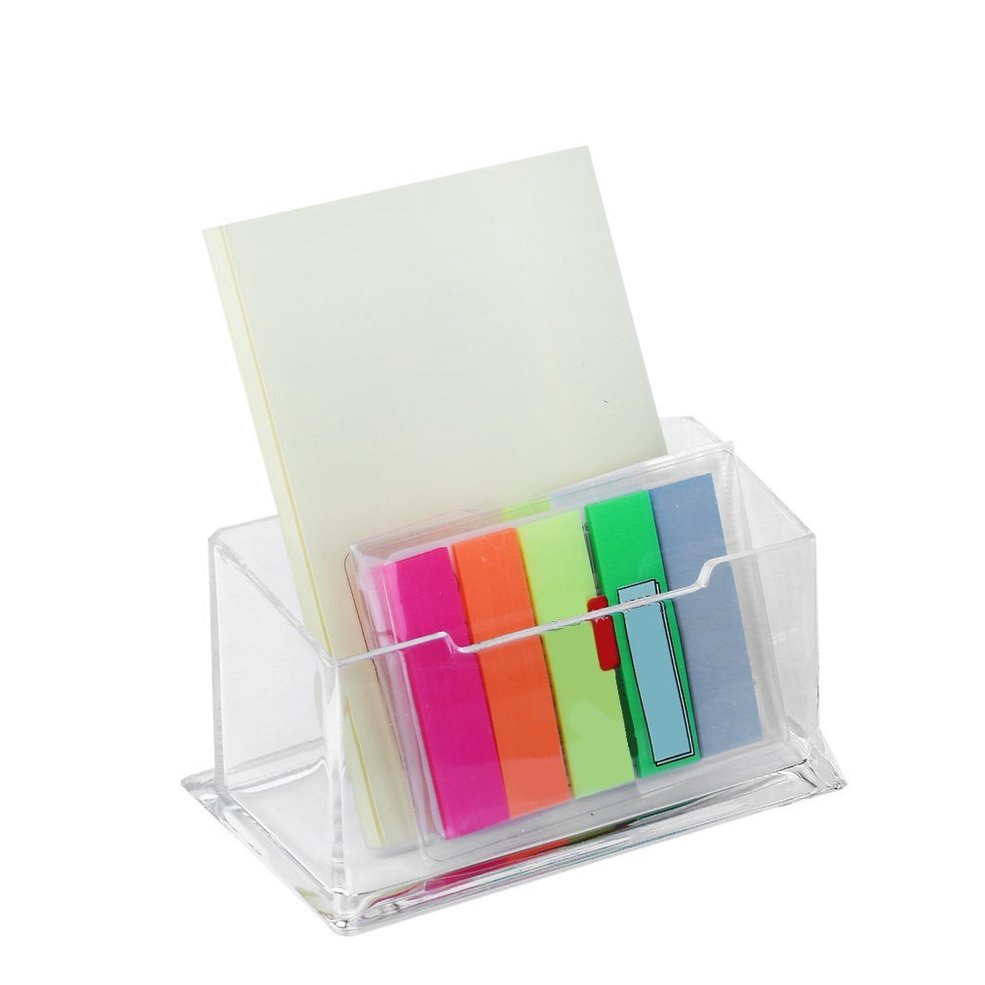 •NEW•Clear Desktop Business Card Holder Display Stand Acrylic Plastic Desk Shelf