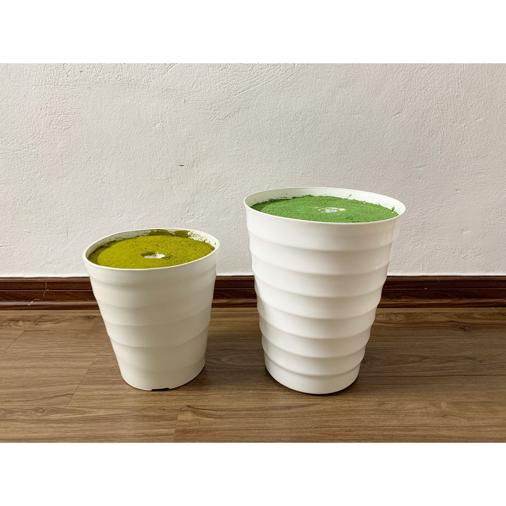 chậu nhựa xoắn tròn trồng cây, đường kính 20-24cm
