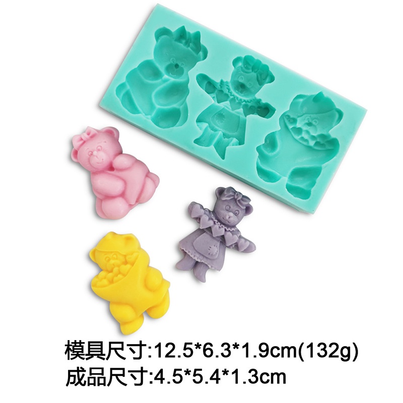 Khuôn Silicone Làm Bánh Hình Gấu Bắc Cực