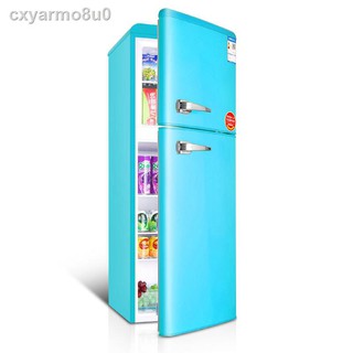 ﹊✹Chigo / Tủ lạnh Chigo Hộ gia đình Cửa đôi nhỏ Tủ lạnh Tủ lạnh Tủ lạnh Văn phòng Tủ lạnh nhỏ Retro