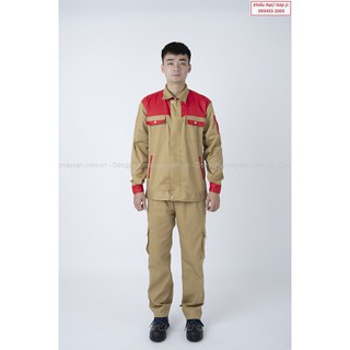Bộ quần áo bảo hộ lao động phối màu - SB03