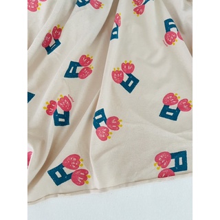 vải thun cotton 2c Hàn hình hoa