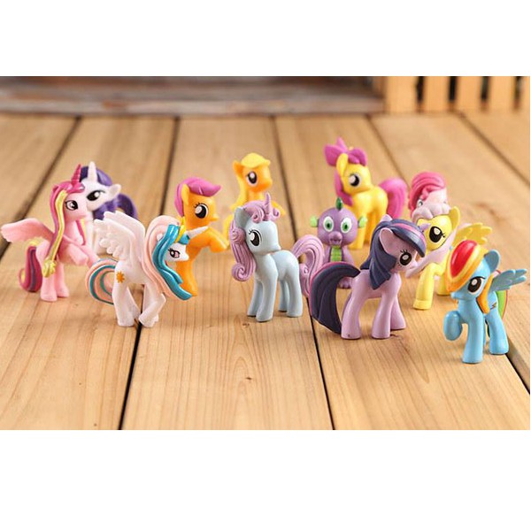 ĐỒ CHƠI NGỰA PONY THIÊN THẦN SET 12 CON (ảnh thật)