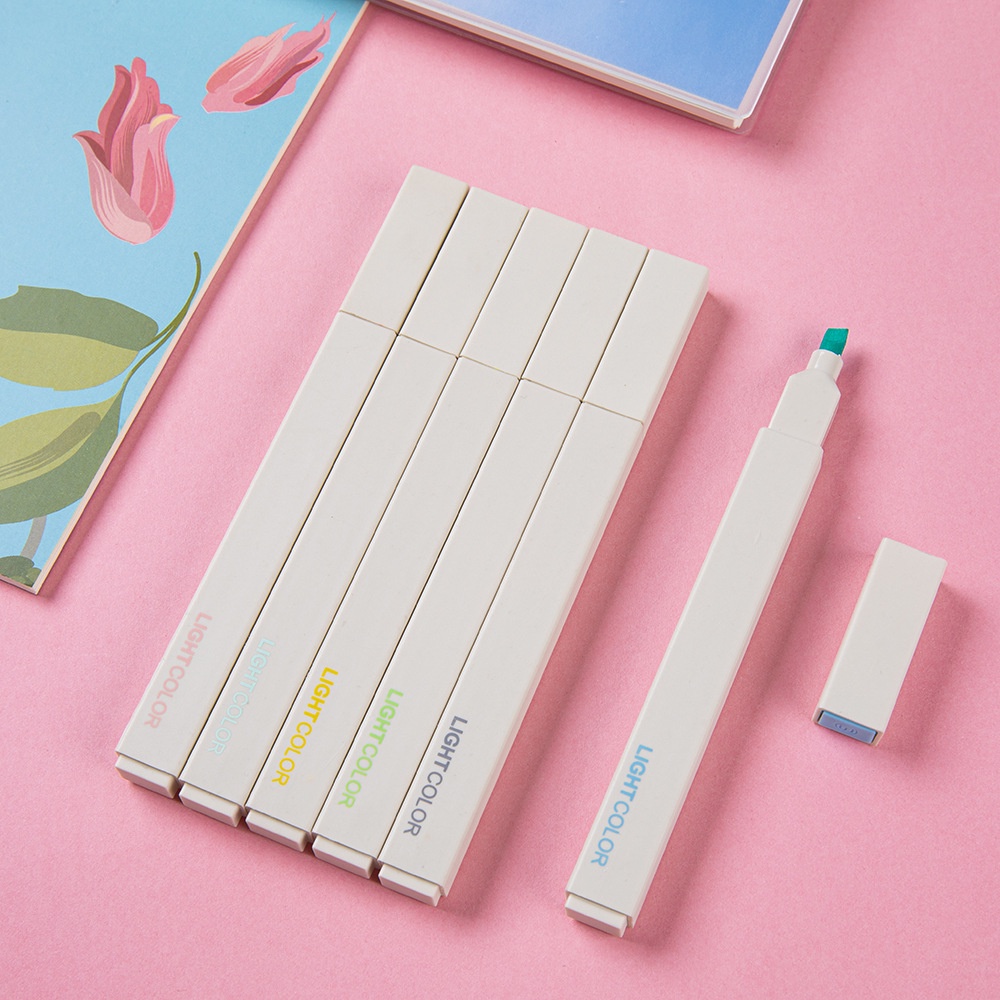 Bộ bút viết bullet journal 3 vintage màu dạ quang pastel TOGU - Bút đánh dấu bút nhớt highlight maker sổ tay cute