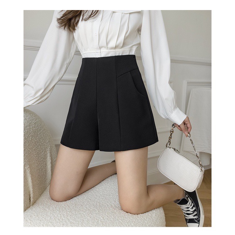 Quần short nữ cạp cao , short lưng cao ống rộng lưng cao quần đùi nữ mặc nhà hàng đẹp, vải tuyết mưa Hàn - AAG99