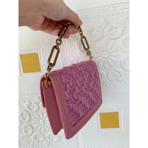 Túi đeo chéo mini nữ C.n.k quai xích mẫu mới kèm dây đeo fullbox