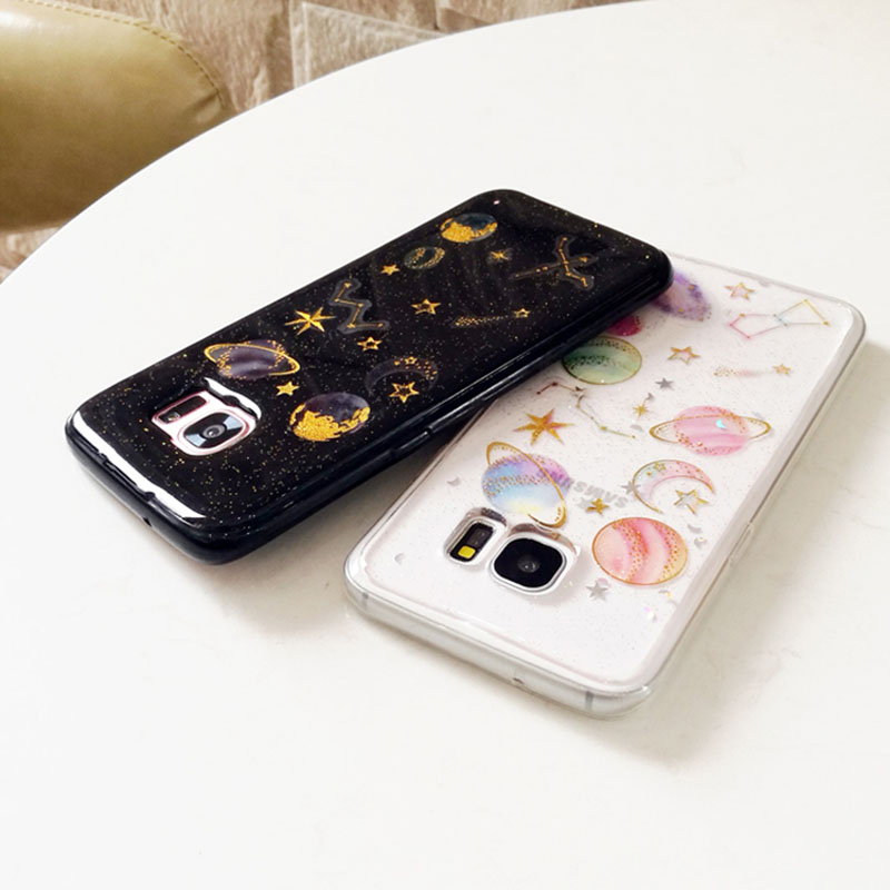 Beautiful Starry Sky Case for Samsung S8 S9 S10 S20 Plus Note 8 9 10 A2018 30 J7 Prime  Lens Protecter