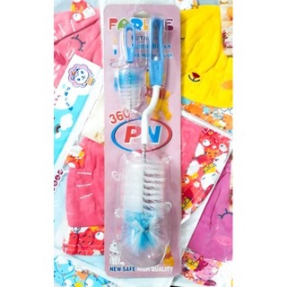 (Free ship) Dụng cụ cọ rửa bình sữa 360 độ Faralin đầu cước loại đẹp