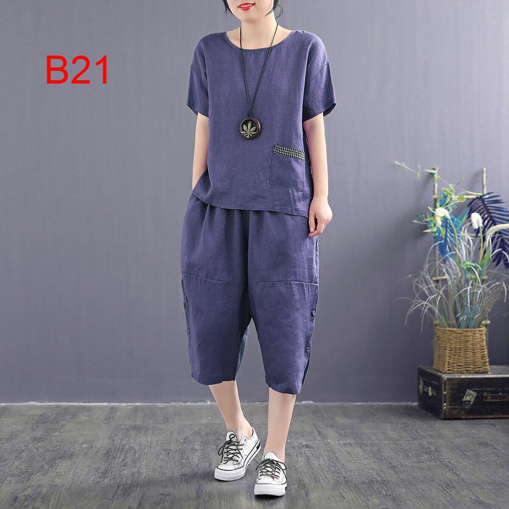 Sét Trang Phục, Bộ Đồ Nữ chất Đũi mát lạnh. đơn giản, thanh lịch | BigBuy360 - bigbuy360.vn