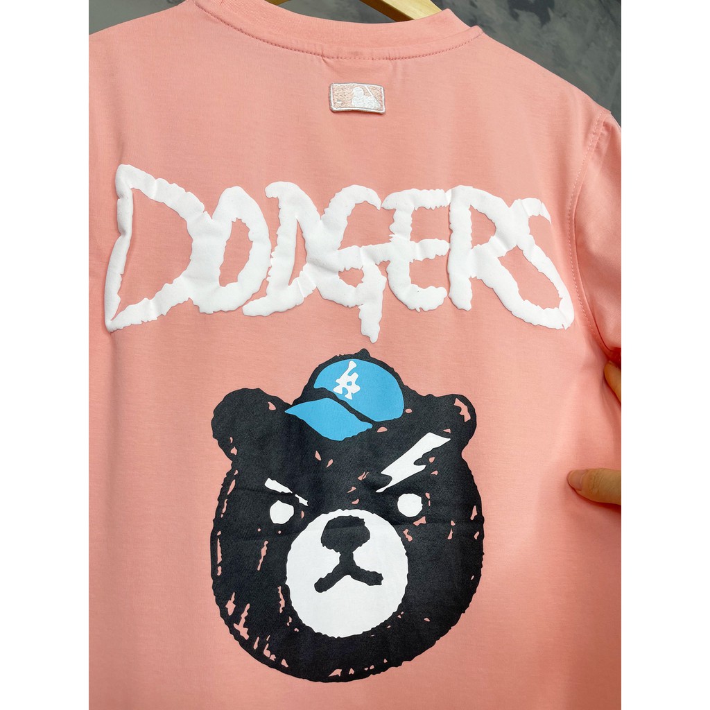 (HÀNG XUẤT XỊN) Áo hồng cam 1837 MEGABEAR L..A DOGERS TEE Made in V/N full tag code  Size XS S M L