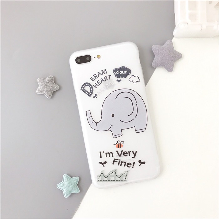 Ốp Điện Thoại, vỏ điện thoại, case Hình Voi Con Cho Iphone 6/6s ; iphone 6plus/6s plus ; iphone 7plus/8plus iphone xđi