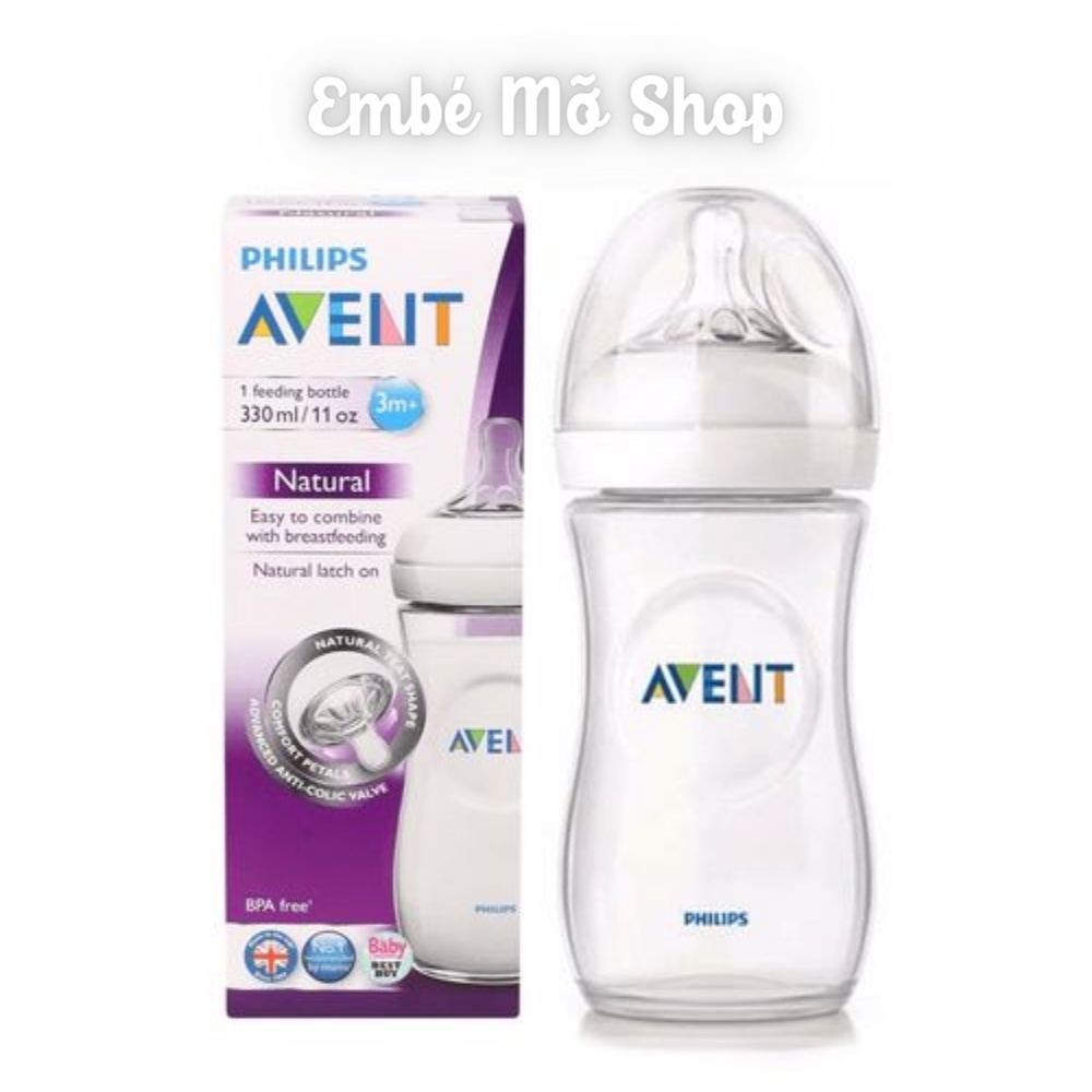 Bình Sữa PHILIPS AVENT NATURAL 60ML/125ML/330ML Hàng Chính Hãng - Embé Mỡ