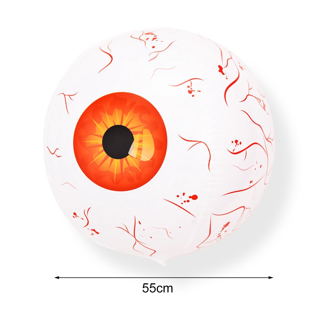 Bong Bóng Bơm Hơi Hình Mắt Bí Ngô 22Inch Trang Trí Tiệc Halloween