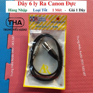 Dây 6 Ly Ra Canon Đực Chống Nhiễu, Loại Tốt, Dài 1 Mét, Jack Đầu 6 Ly Ra Canon Đực, Hàng Nhập - Trung Hiếu Audio