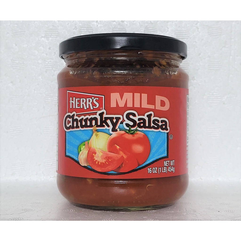 [Lọ 454g – MILD] XỐT CÀ CHUA CAY NHẸ KIỂU MEXICO [Canada] HERR’S Chunky Salsa (atp)