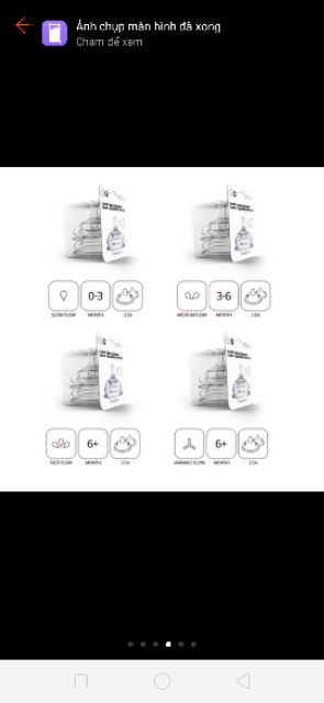 1 Núm ty bình sữa como chính hãng đủ size