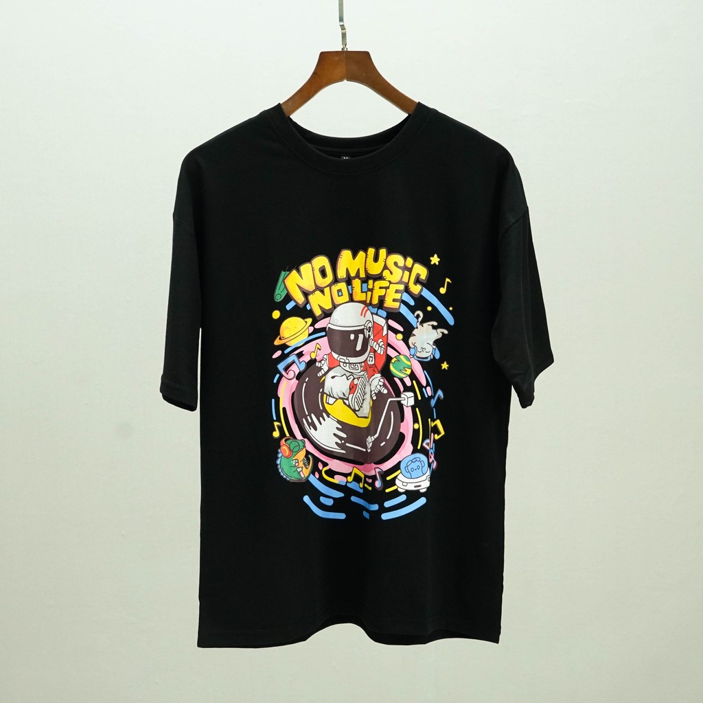 Áo Thun Unisex NOMUSIC Phông Nam Nữ Tay Lỡ phong cách Ulzzang. | BigBuy360 - bigbuy360.vn