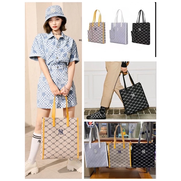 TNS-Túi tote form chữ nhật vừa laptop siêu hottrend kèm ví nhỏ MLBee tote bag-chất vải cao cấp- màu phối chữ đặc trưng