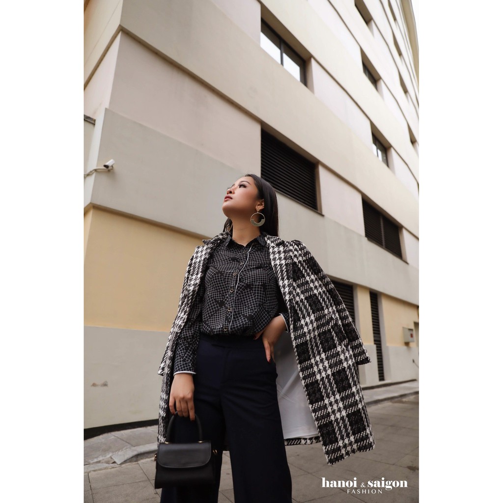 Măng Tô 🍀 FREESHIP 🍀 Áo Khoác Dạ Dáng Dài Kẻ Caro MT001 | BigBuy360 - bigbuy360.vn