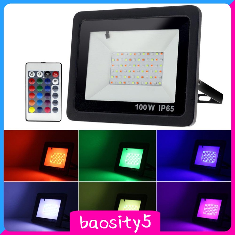 [baosity5]Waterproof RGB LED Flood Light Color Changing Flood Light Garden Patio Lamp 50W