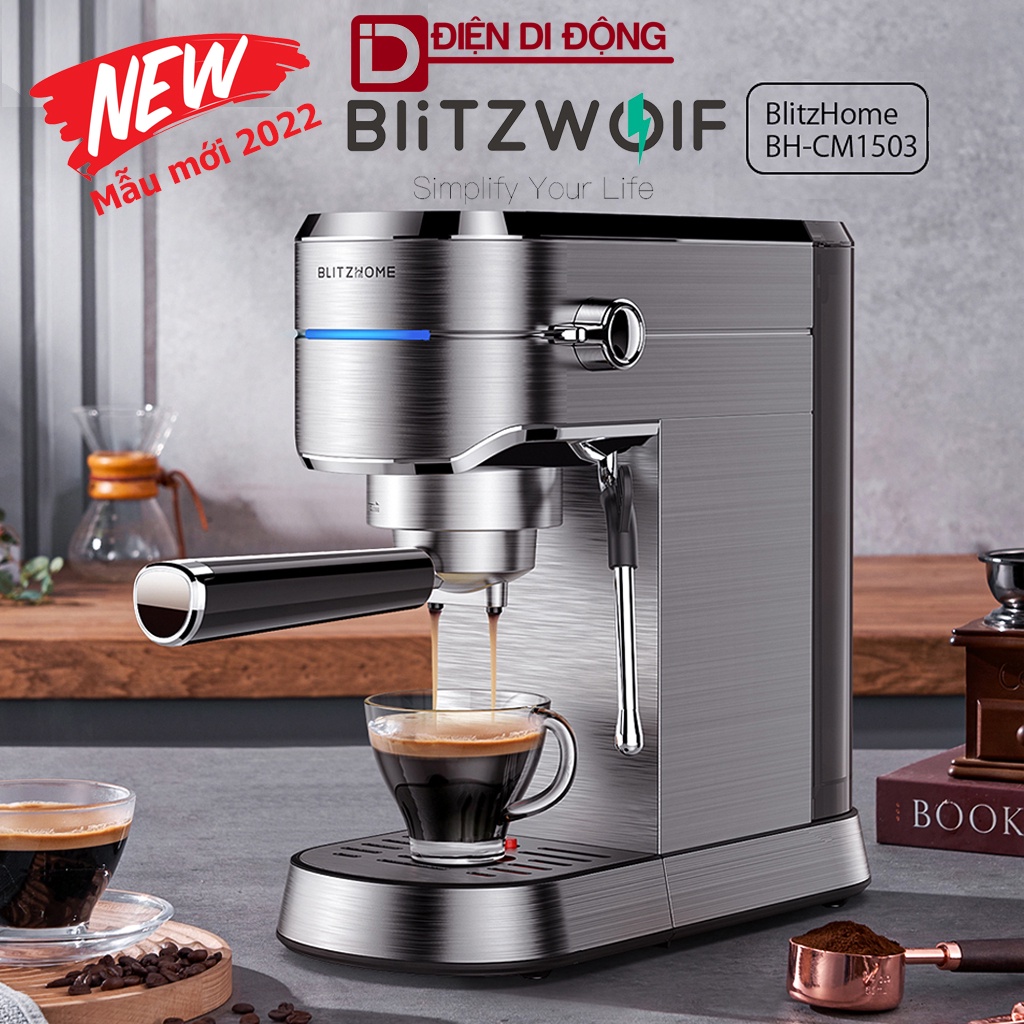 Máy pha cà phê Blitzhome BH CM1503 Blitzwolf CMM3 mẫu mới 2022 của thumbnail