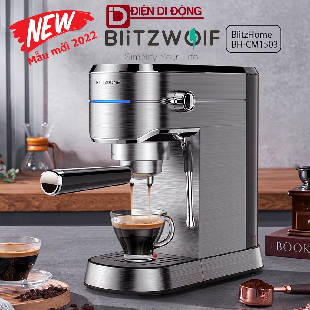 Máy pha cà phê BlitzWolf BW-CMM2 / CMM3 CM1503 pha cafe espresso tự động cho gia đình hoặc văn phòng