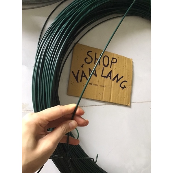 5 mét dây thép bọc nhựa xanh không rỉ 3li