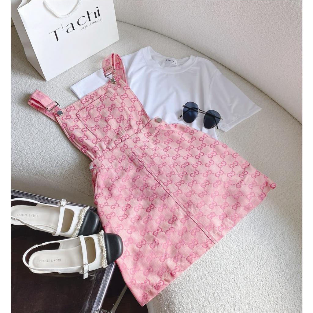 SET YẾM HỒNG SHORT DẬP LOGO + ÁO TRẮNG