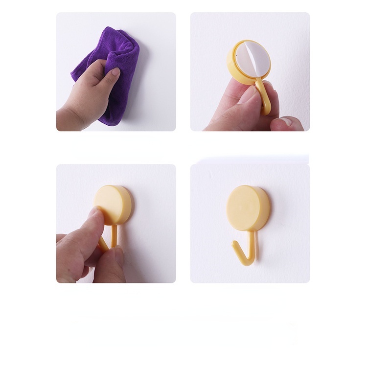 Set 10 Móc Treo Đồ Dán Tường Có Giác Hút Phong Cách Bắc Âu Dễ Thương