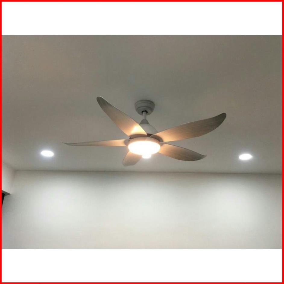 Quạt Trần Đèn Động Cơ DC Lõi Đồng [Tặng Kèm Móc Cao Su Treo Trần ] Có 6 Tốc Độ Gió,Sải Rộng Cánh 1m32,Đèn Led 3 chế độ s | BigBuy360 - bigbuy360.vn
