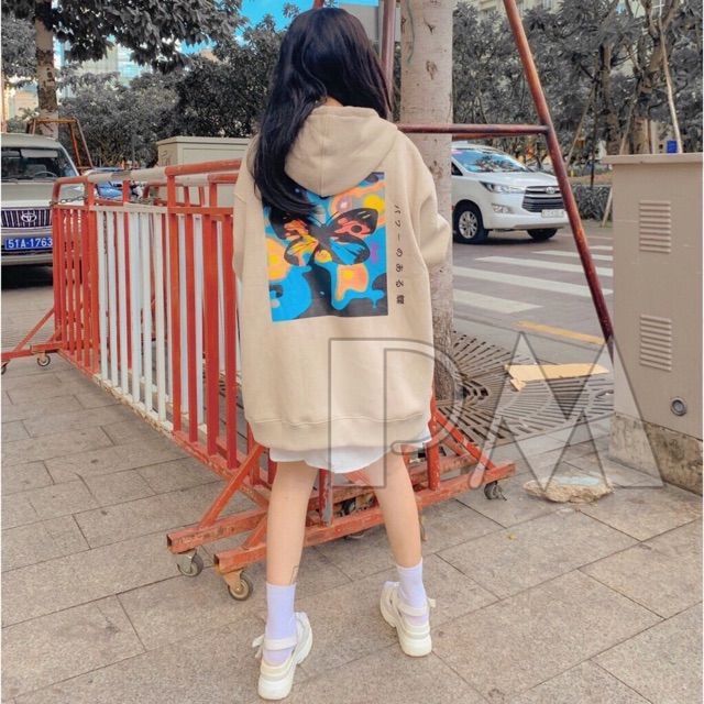 Áo khoá bướm POXFFEE in hai mặt